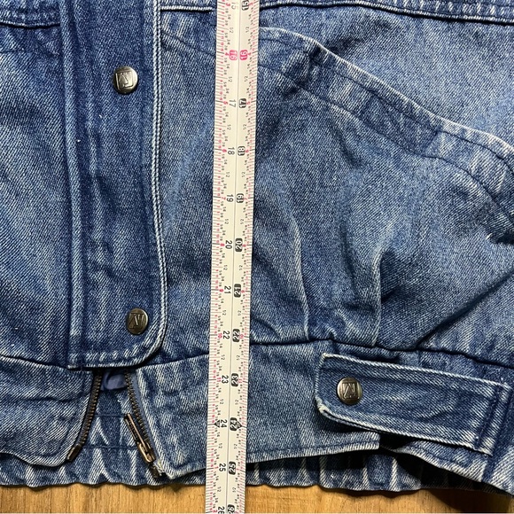 Andy Johns Denim Vest Mens Medium Utility Multi Pocket Sleeveless Jacket Retro - Picture 6 of 12